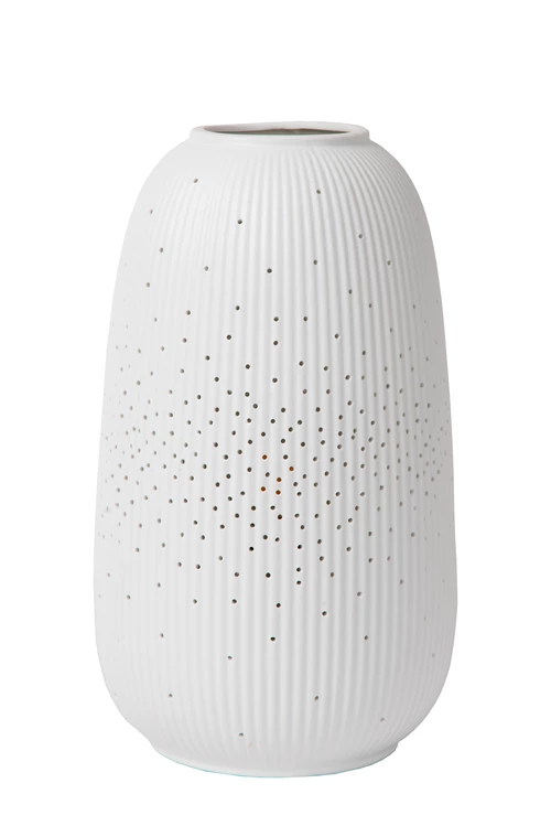 Lucide FLORES - Table lamp - Ø 14,1 cm - 1xE14 - White - turned off